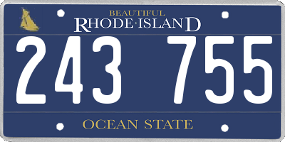 RI license plate 243755