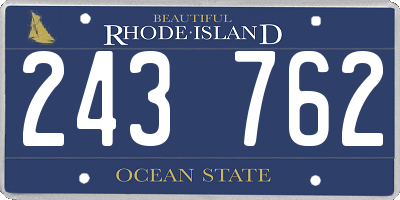 RI license plate 243762