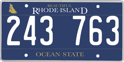 RI license plate 243763
