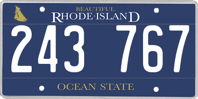 RI license plate 243767