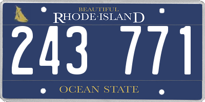 RI license plate 243771