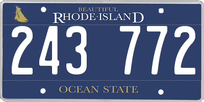 RI license plate 243772