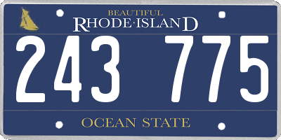 RI license plate 243775