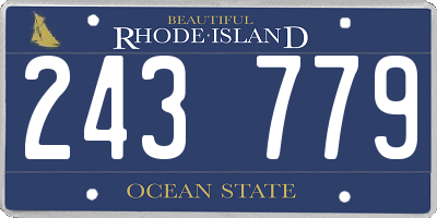 RI license plate 243779