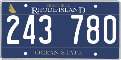 RI license plate 243780