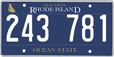 RI license plate 243781
