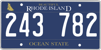 RI license plate 243782