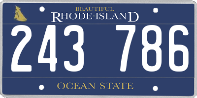 RI license plate 243786