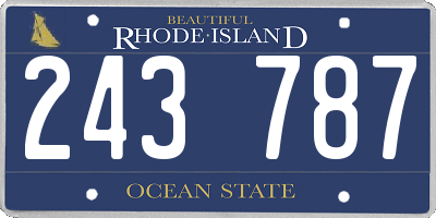 RI license plate 243787