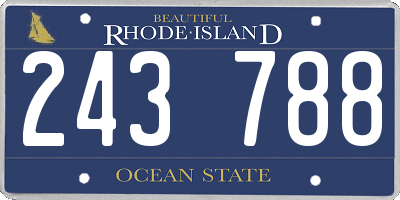 RI license plate 243788