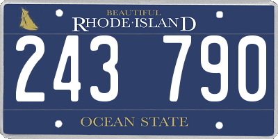 RI license plate 243790