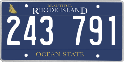 RI license plate 243791
