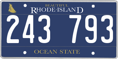 RI license plate 243793