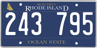 RI license plate 243795
