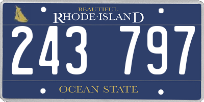 RI license plate 243797
