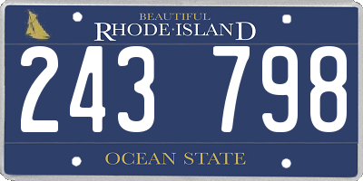 RI license plate 243798
