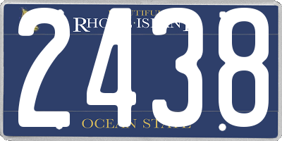 RI license plate 2438
