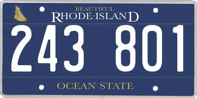 RI license plate 243801