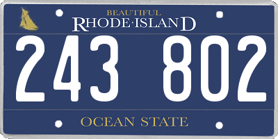 RI license plate 243802