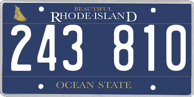 RI license plate 243810