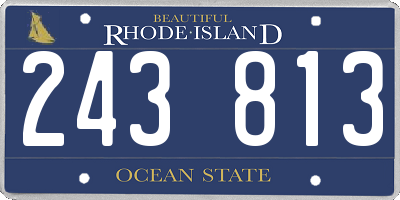 RI license plate 243813