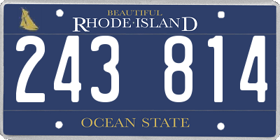 RI license plate 243814