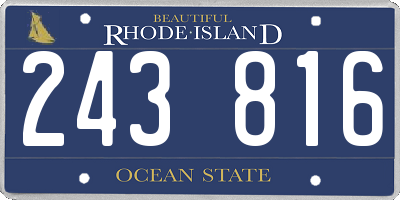 RI license plate 243816