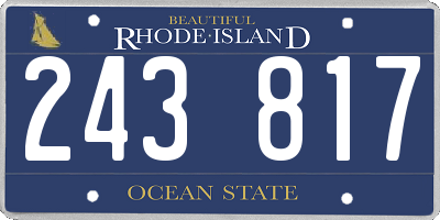RI license plate 243817