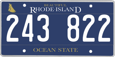 RI license plate 243822