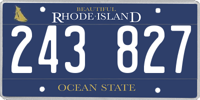 RI license plate 243827