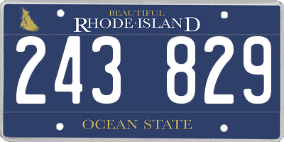 RI license plate 243829