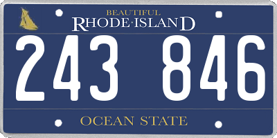 RI license plate 243846