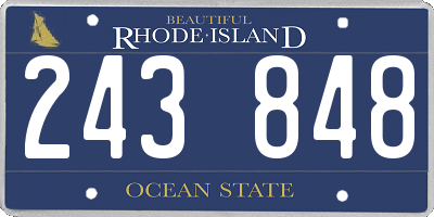 RI license plate 243848