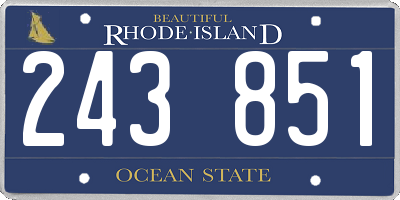 RI license plate 243851