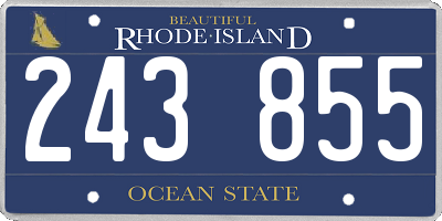RI license plate 243855