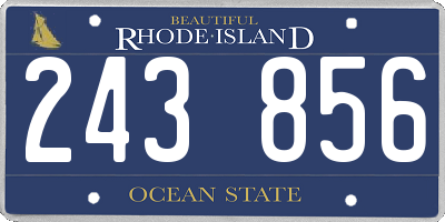 RI license plate 243856