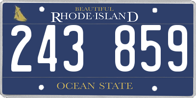 RI license plate 243859