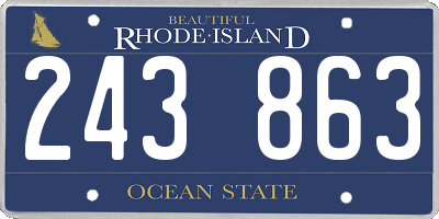 RI license plate 243863