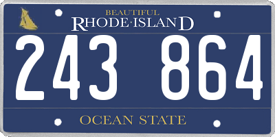 RI license plate 243864