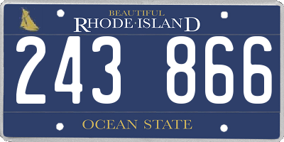 RI license plate 243866