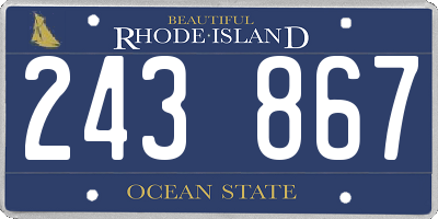 RI license plate 243867