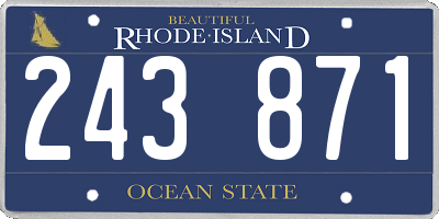 RI license plate 243871