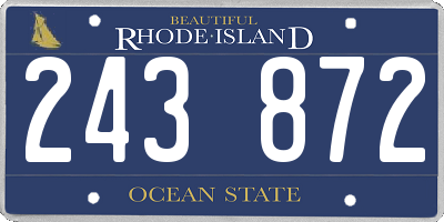 RI license plate 243872