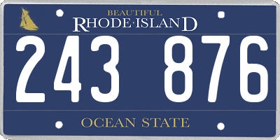 RI license plate 243876