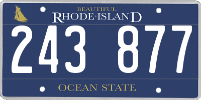 RI license plate 243877