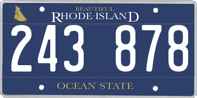 RI license plate 243878