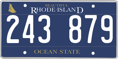RI license plate 243879