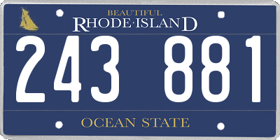 RI license plate 243881