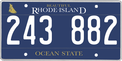 RI license plate 243882
