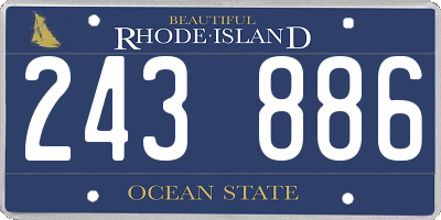 RI license plate 243886